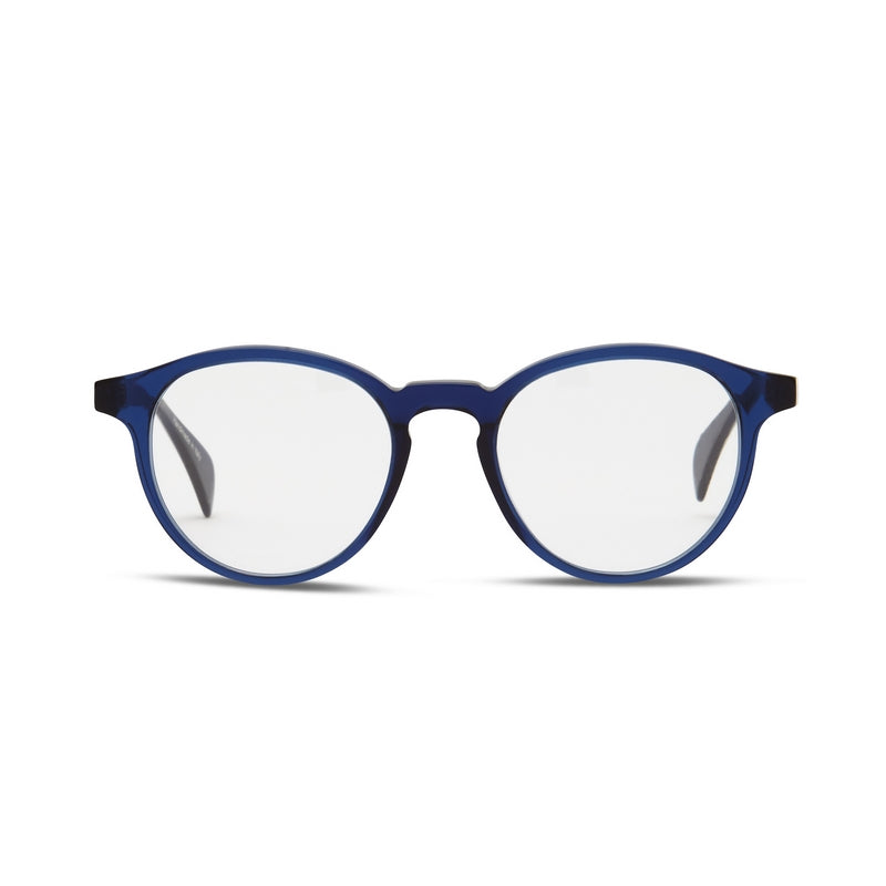 Blue round shop glasses frames